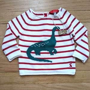 NWT Joules Dinosaur Sweater, size 3-6 months